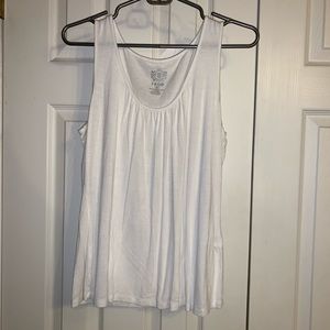 White Flowy Tank